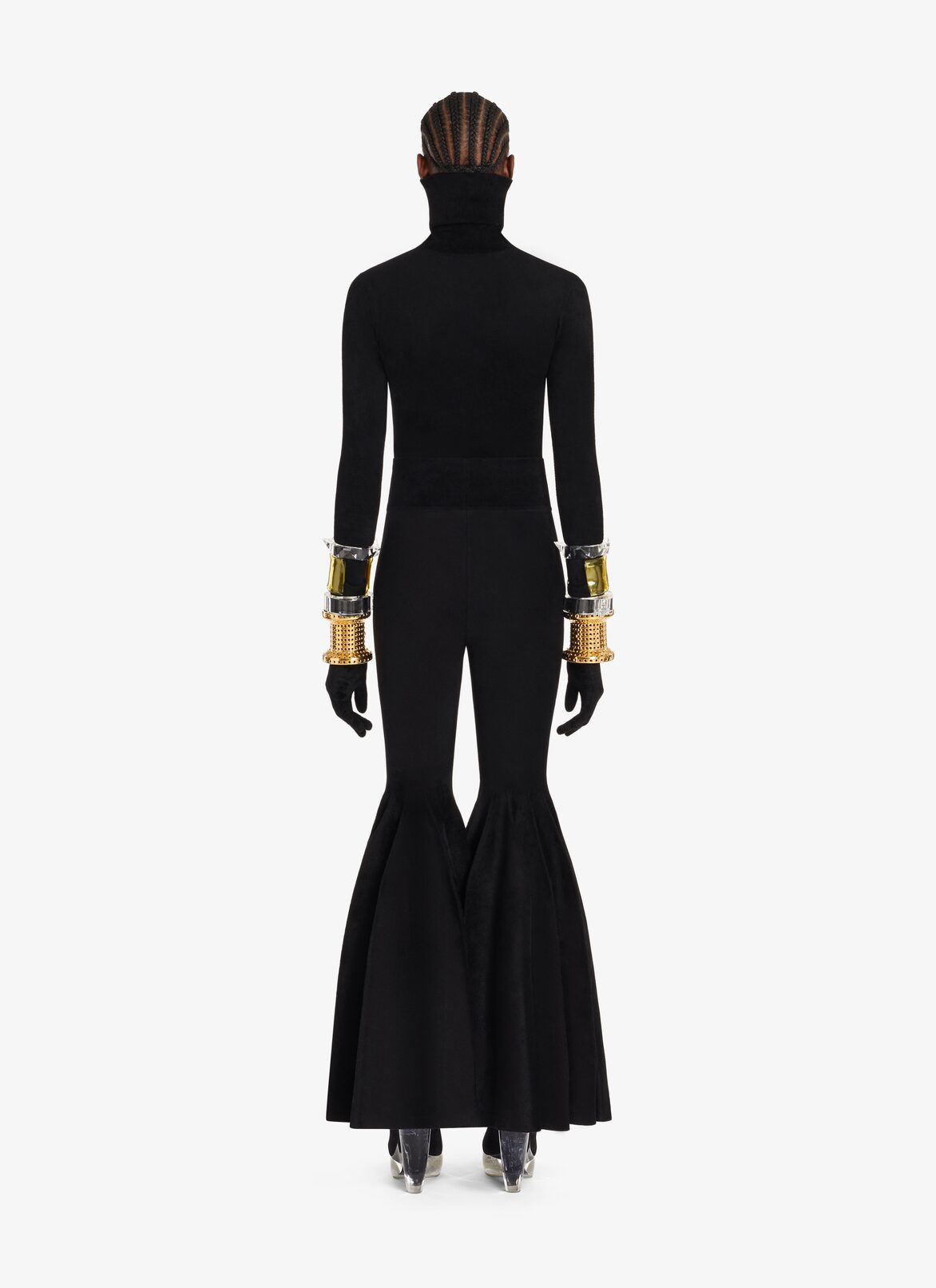Maxi Velvet trousers ALAÏA BLACK MAXI VELVET TROUSERS